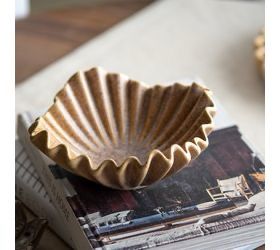 PDG 7" Beige Ruffle Dish