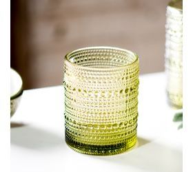 PDG 4" Green Beaded Gl Tumbler