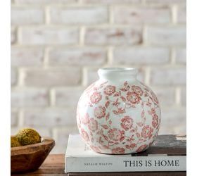PDG 6" Rouge Floral Round Vase
