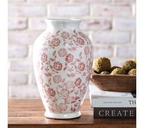 PDG 10" Rouge Floral Vase