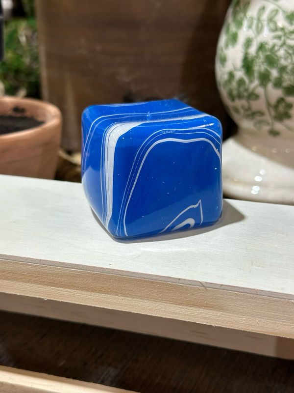 QD Blue Squeeze Ball Swirl Squishy