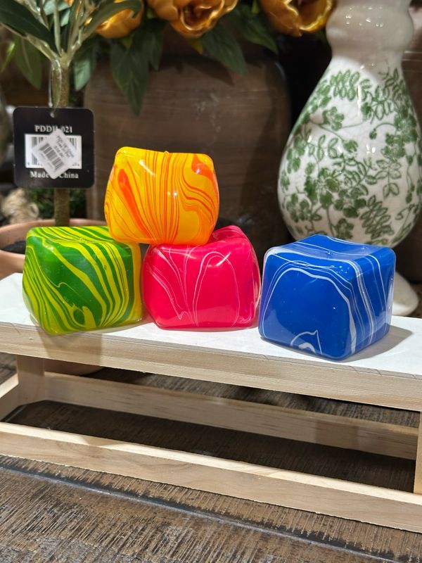 QD Blue Squeeze Ball Swirl Squishy