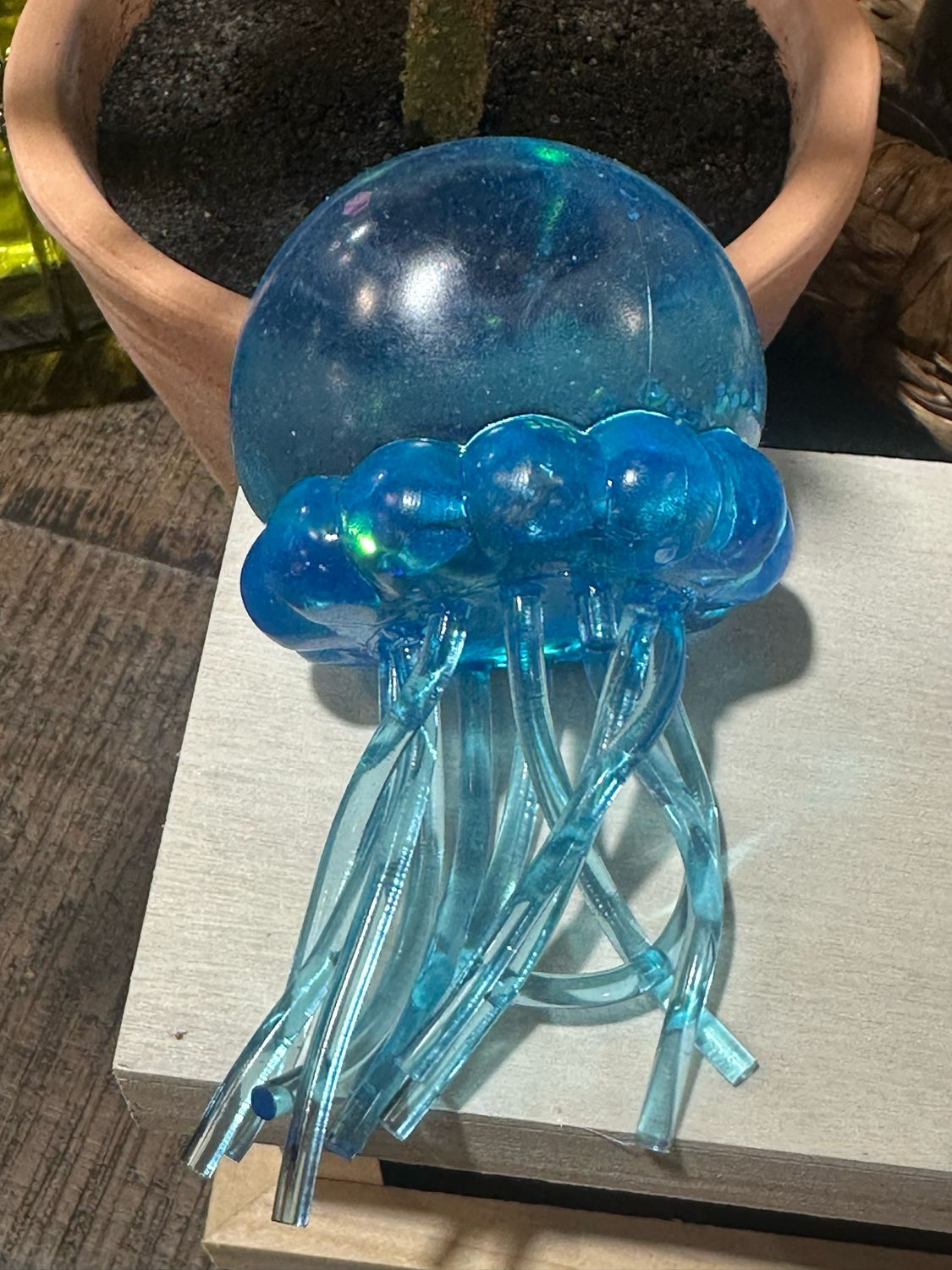 QD Blue Jelly Fish Squishy