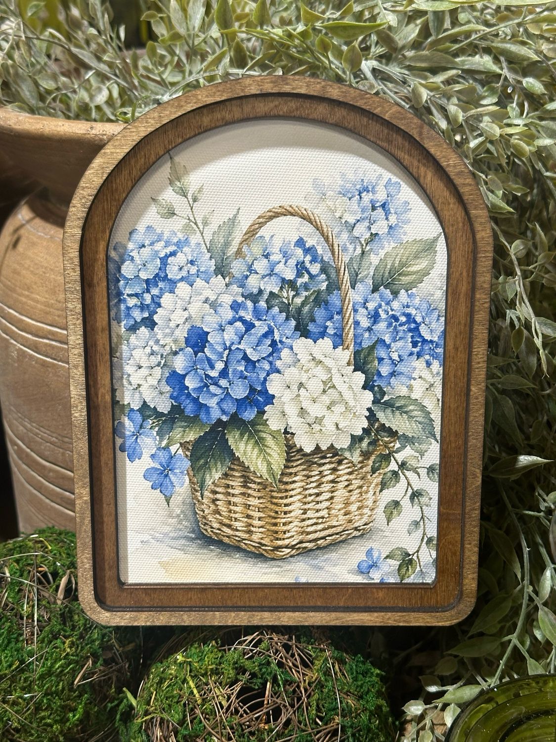 Red Arch 8x6 Blue Hydrangeas