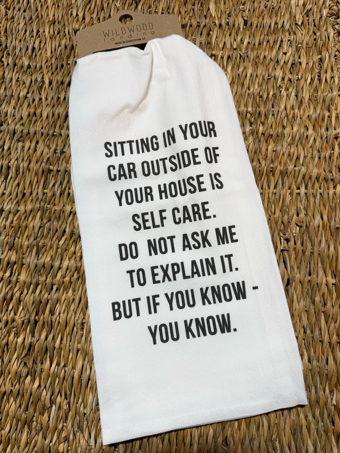 WWL Sitting In Your Car Tea Towel