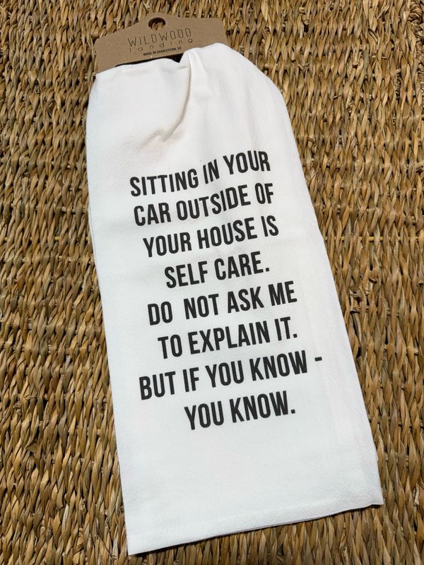 WWL Sitting In Your Car Tea Towel