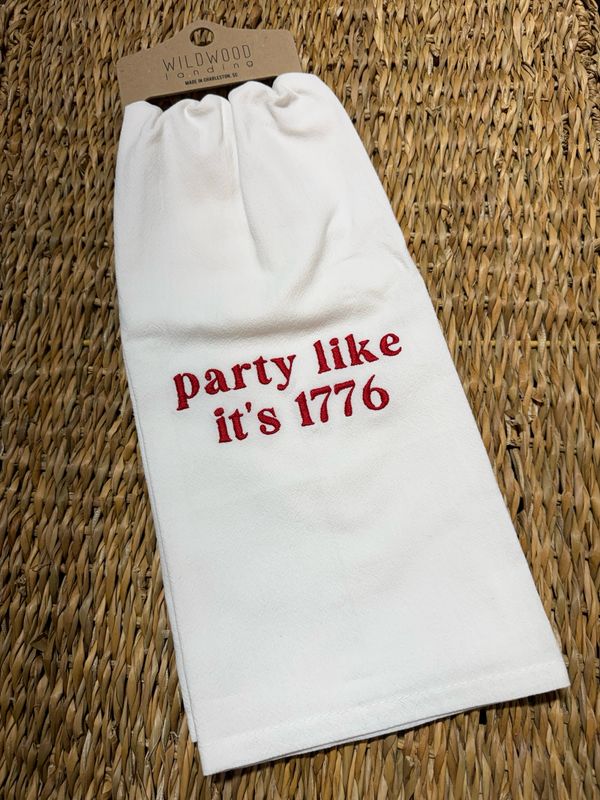 WWL Party Like It's 1776 Embroidered Tea Towel