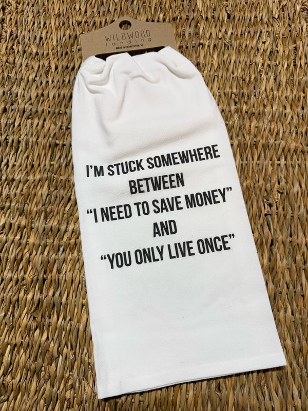 WWL Stuck Somehere Tea Towel