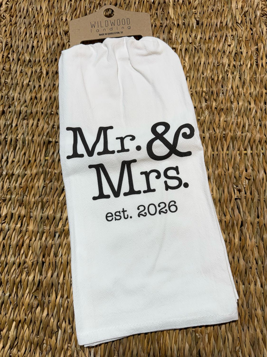 WWL Mr &amp; Mrs est. 2026 Tea Towel