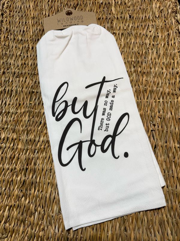 WWL But God Tea Towel