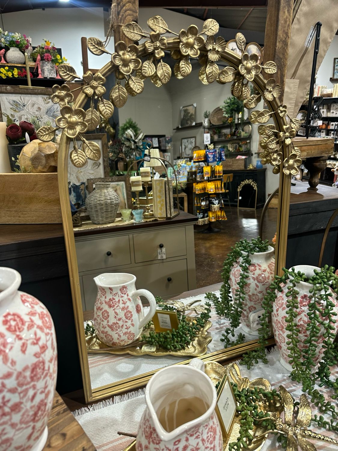 ARL 21x39 Floral Arch Mirror