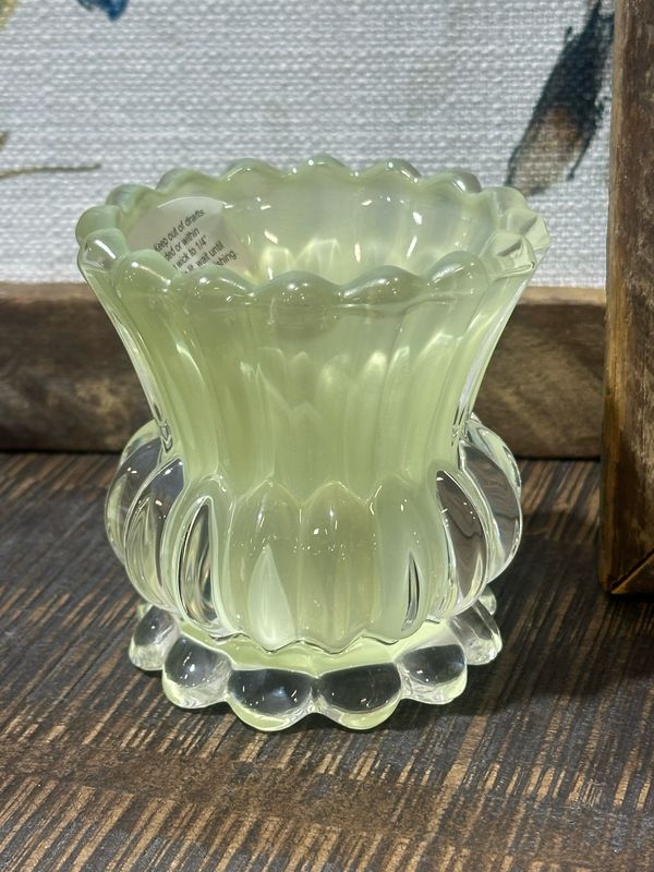 ARL 3.5" Gr Ruffle Glass Votive