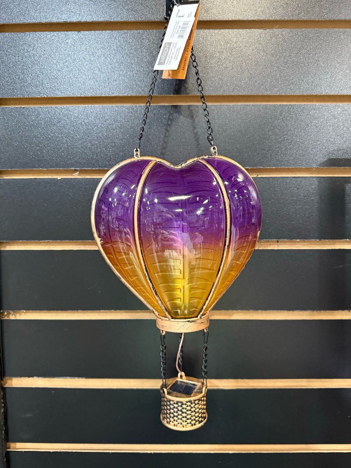 MAI Heart Purple Yellow Solar Hot Air Balloon