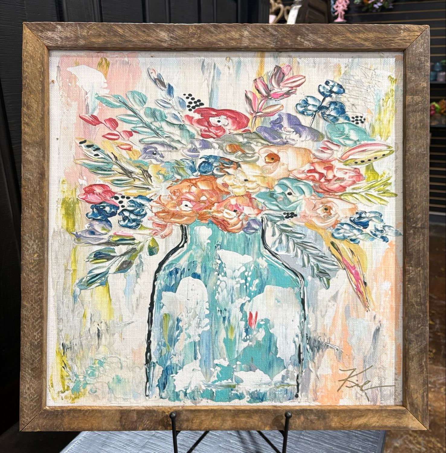 SCM 24x24 Nicole's Teal Vase