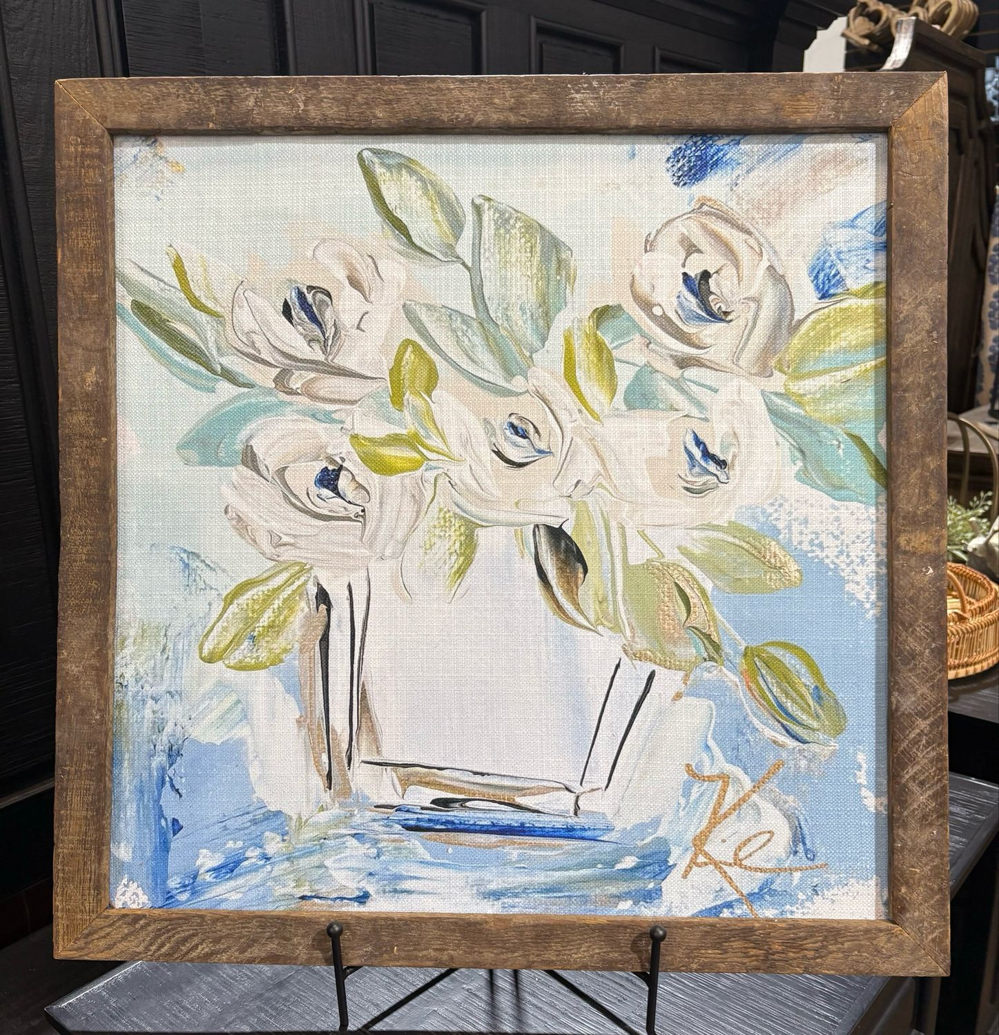 SCM 24x24 GA Blue &amp; Green Floral