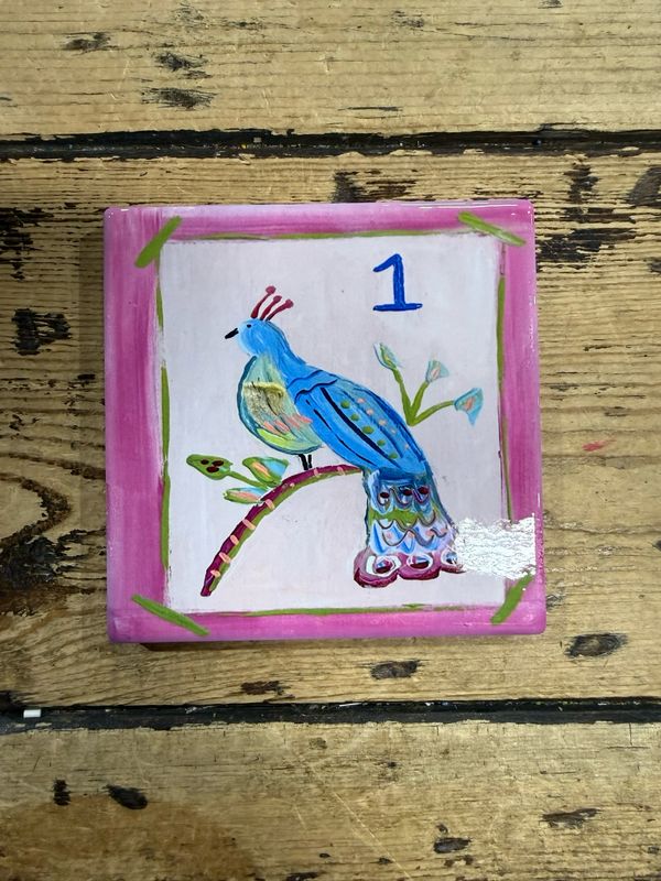 SCM 4x4 Coaster Pink 1 Mahjong