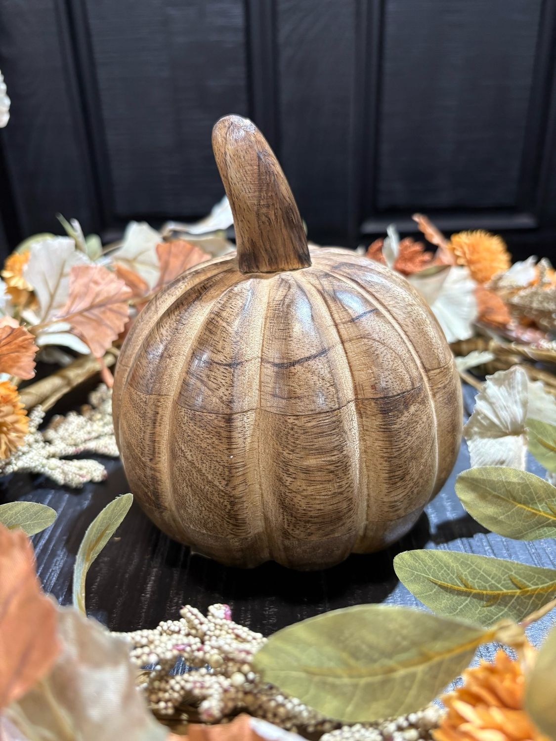 WTC Lg Carved Nat Pumpkin 6x5