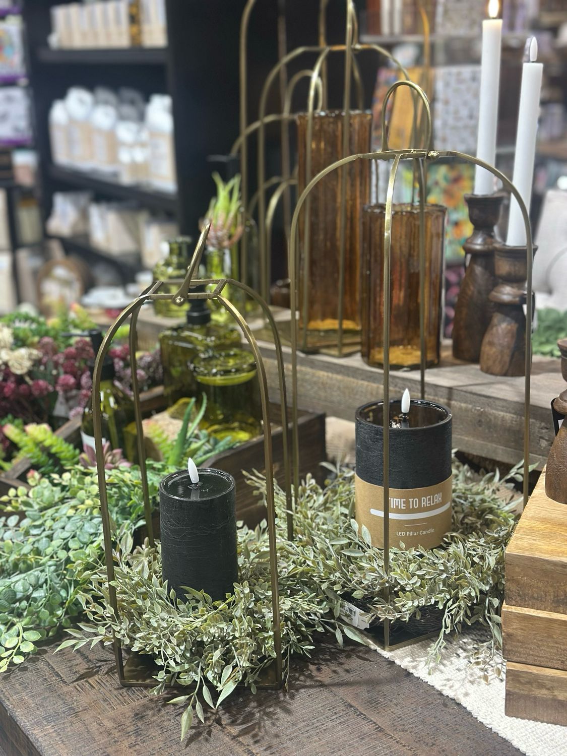 WTC Lg Gold Lantern 21x7x7