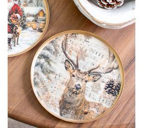 PDG 7" Winter Deer Scene Plate