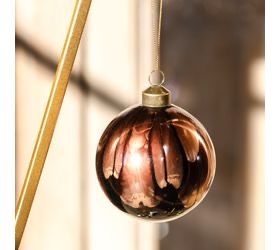 PDG 3" Brown Glass Deco Ball Orn