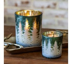 PDG Sm Glass Forest Candle Holder 3x3