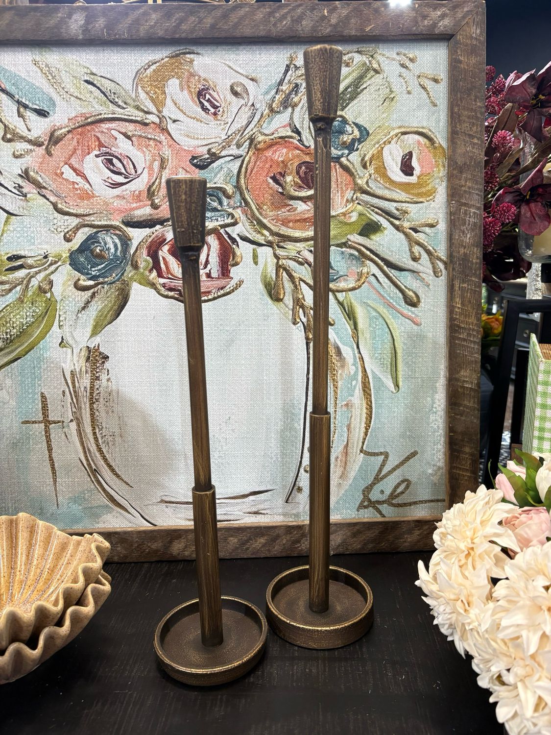 ARL 20.25" Antique Gold Candlesticks