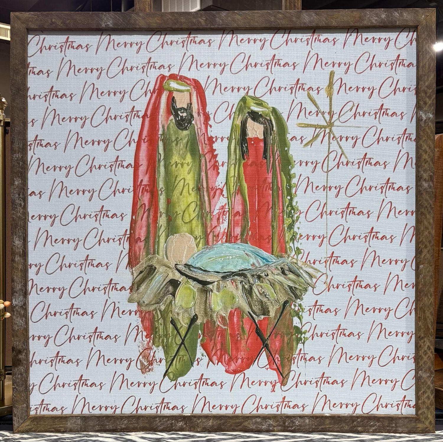 SCM 36x36 Merry Christmas Nativity