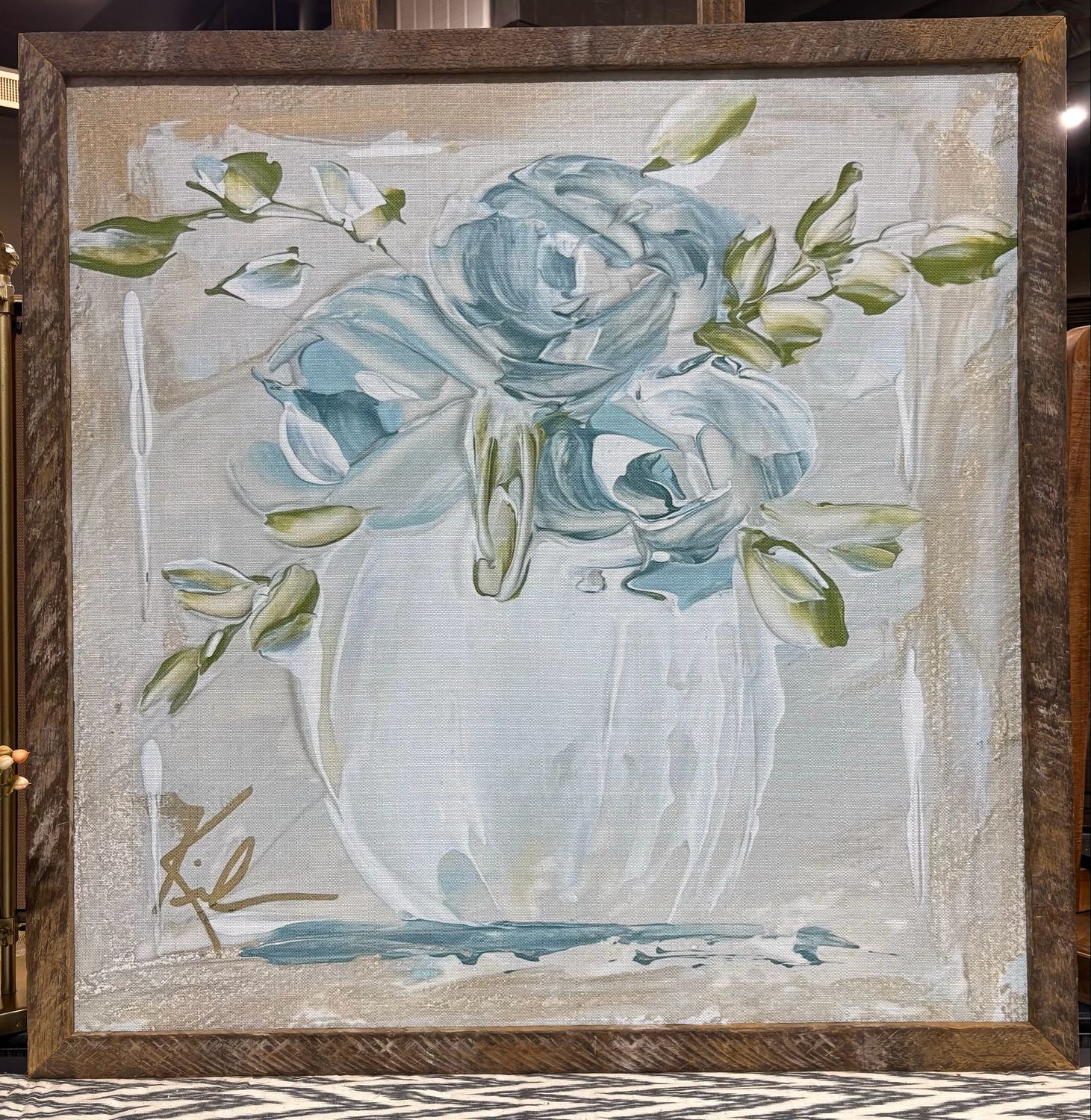 SCM 36x36 Sasha's Blue Flowers