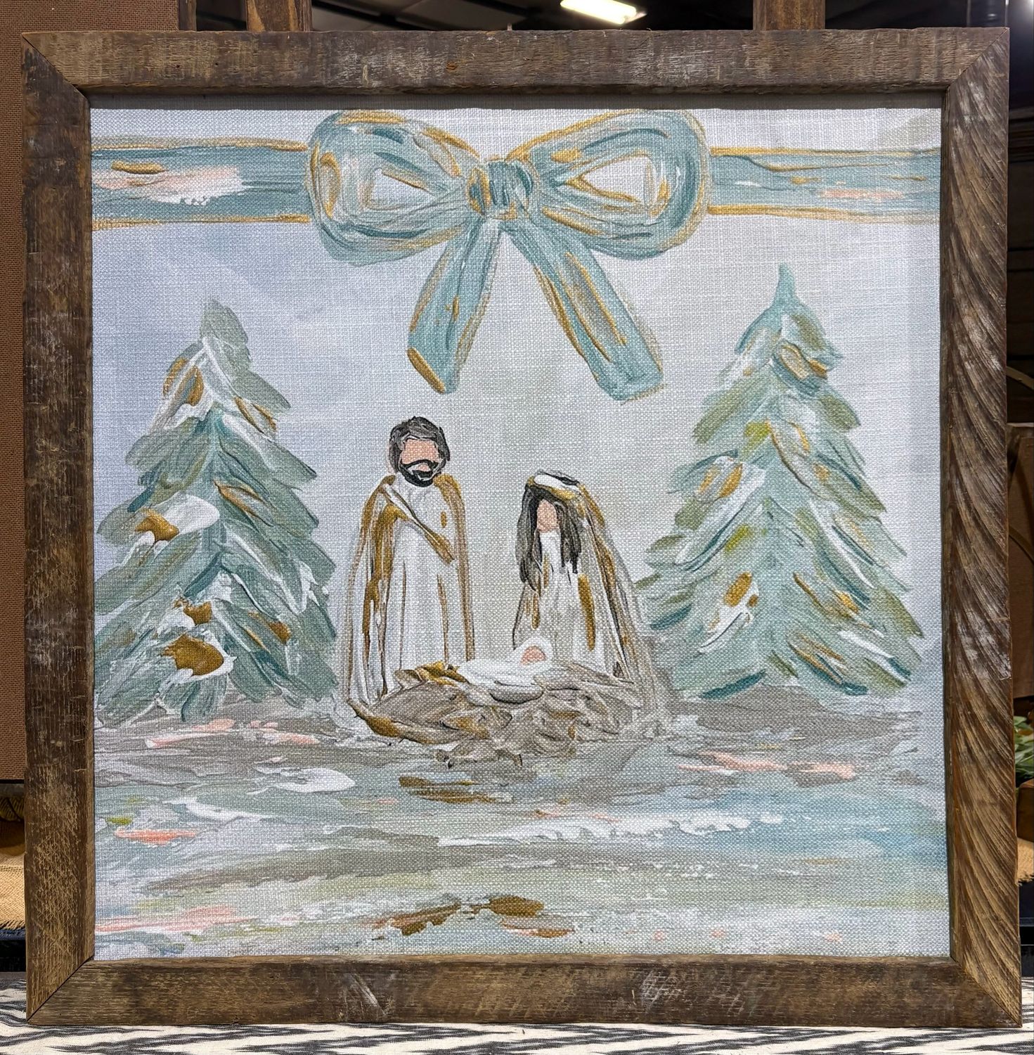 SCM 24x24 Bow Nativity