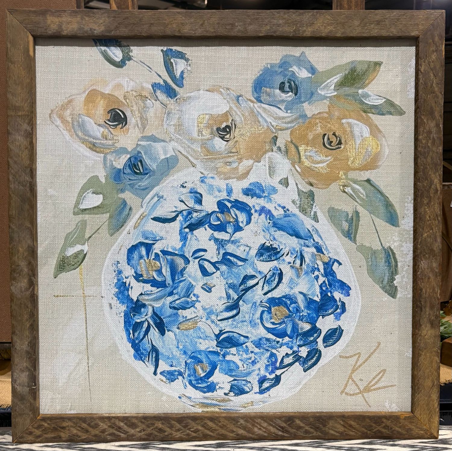 SCM 24x24 Antique Blue Bloom