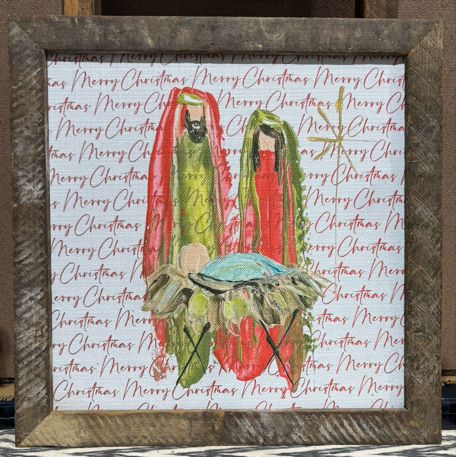 SCM 18x18 Merry Christmas Nativity