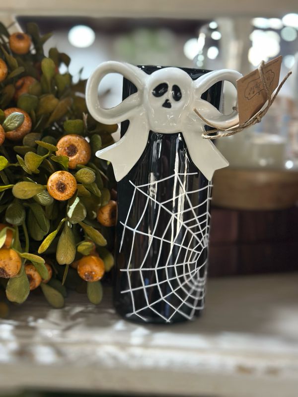 MP Stem Vase Skull Bow 6.5