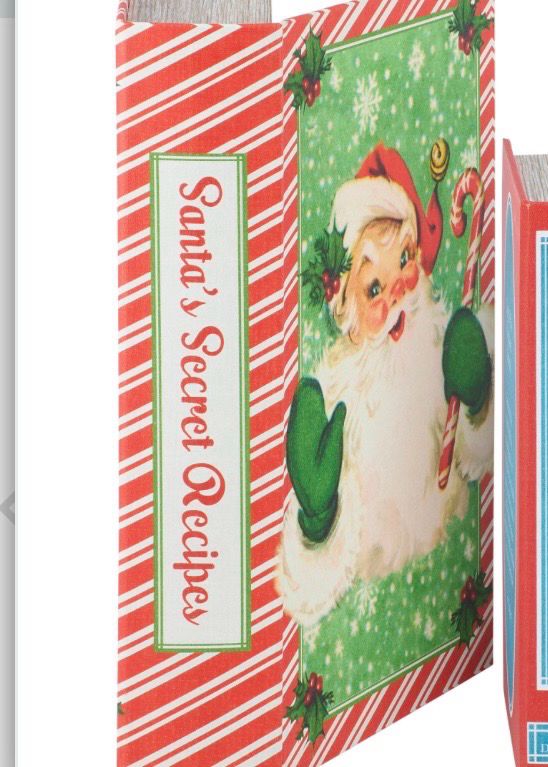 PBK Santa's Recipes Book Box 13x8.5x2.5