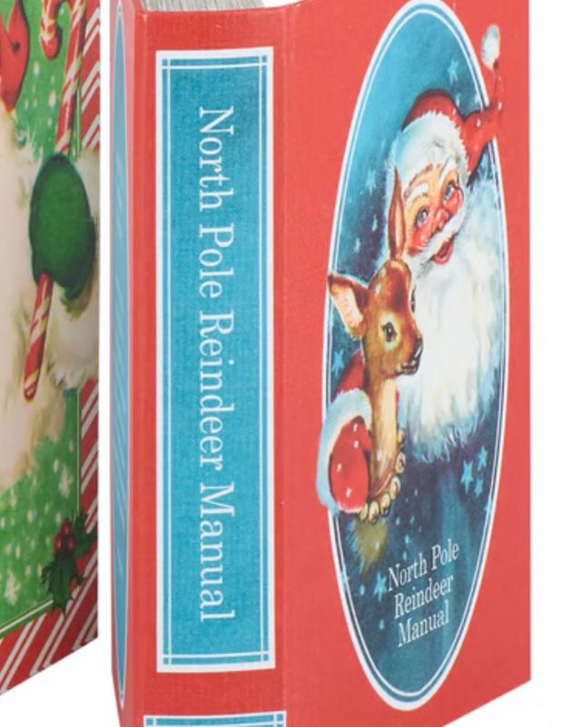 PBK North Pole Reindeer Manual Book Box 10.25x6.5x1.75