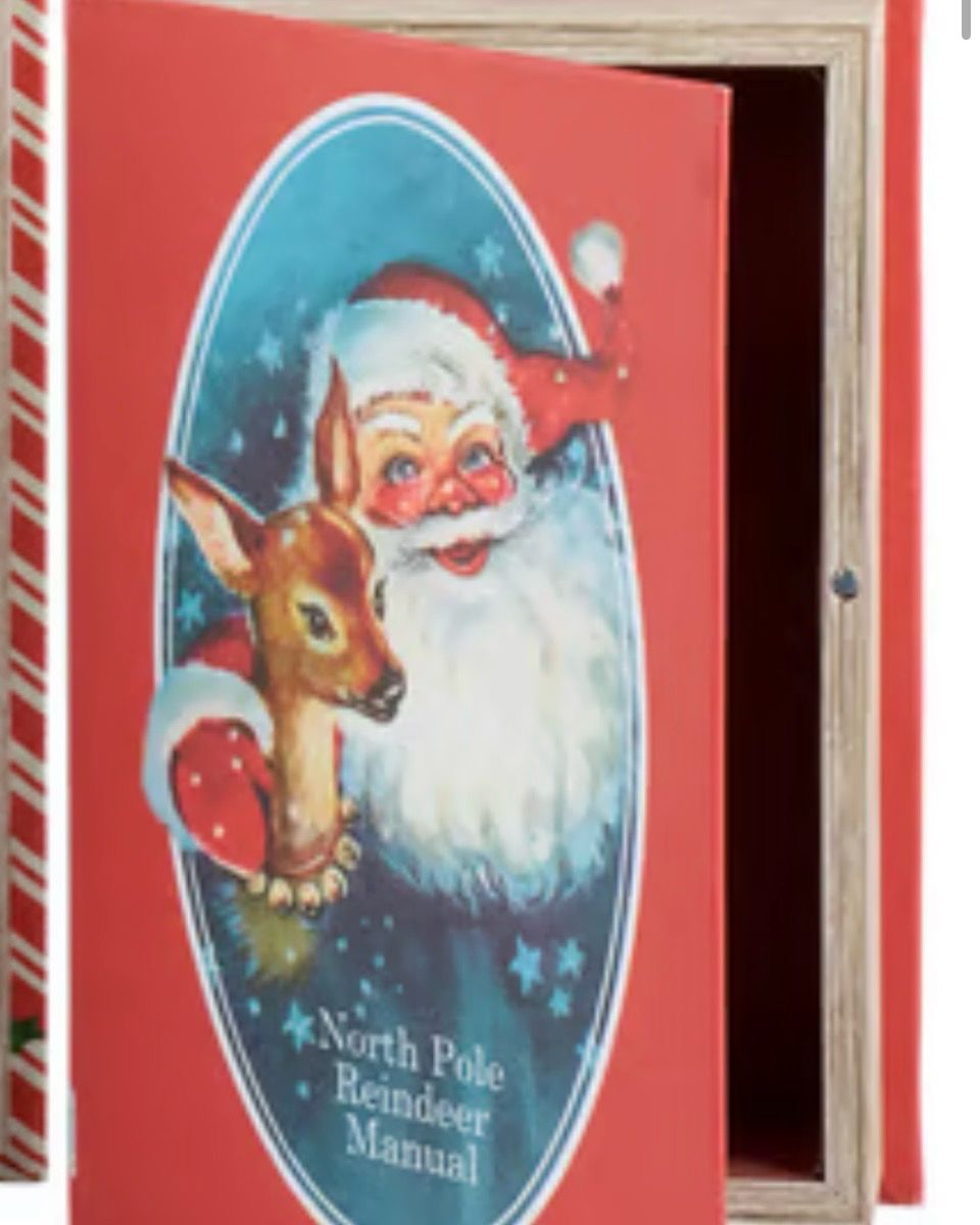PBK North Pole Reindeer Manual Book Box 10.25x6.5x1.75