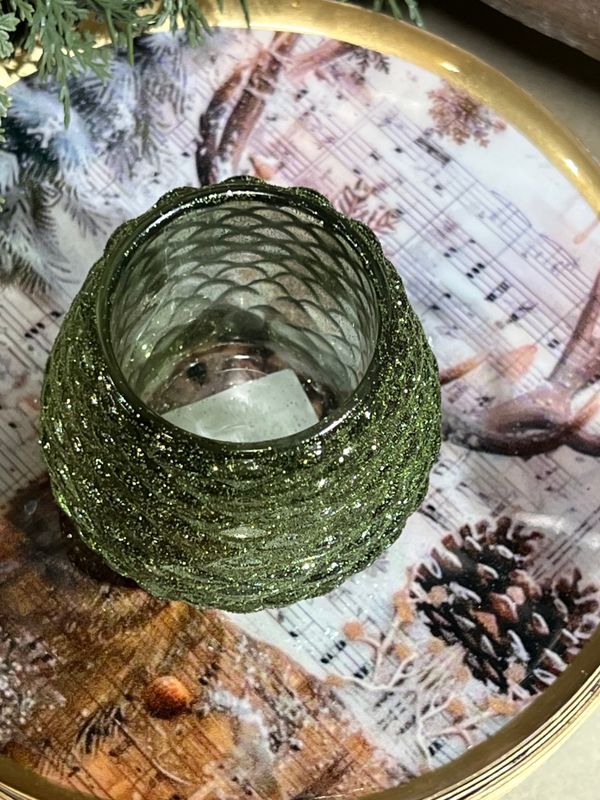180 Green Pinecone Votive 2.5"