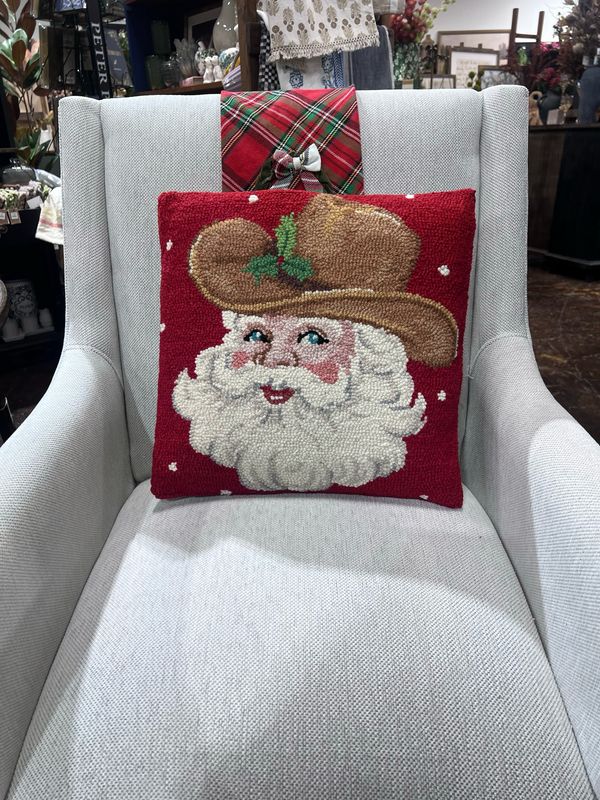 Pek Cowboy Hat Retro Santa Hook Pillow 16x16
