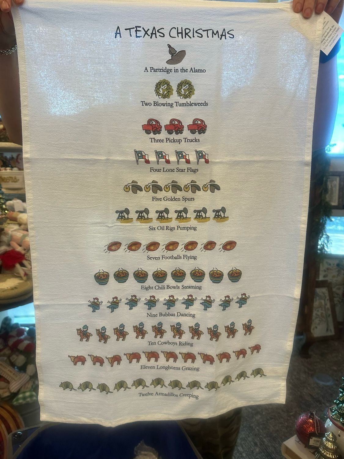 Pek A Texas Christmas Kitchen Towel 18x26