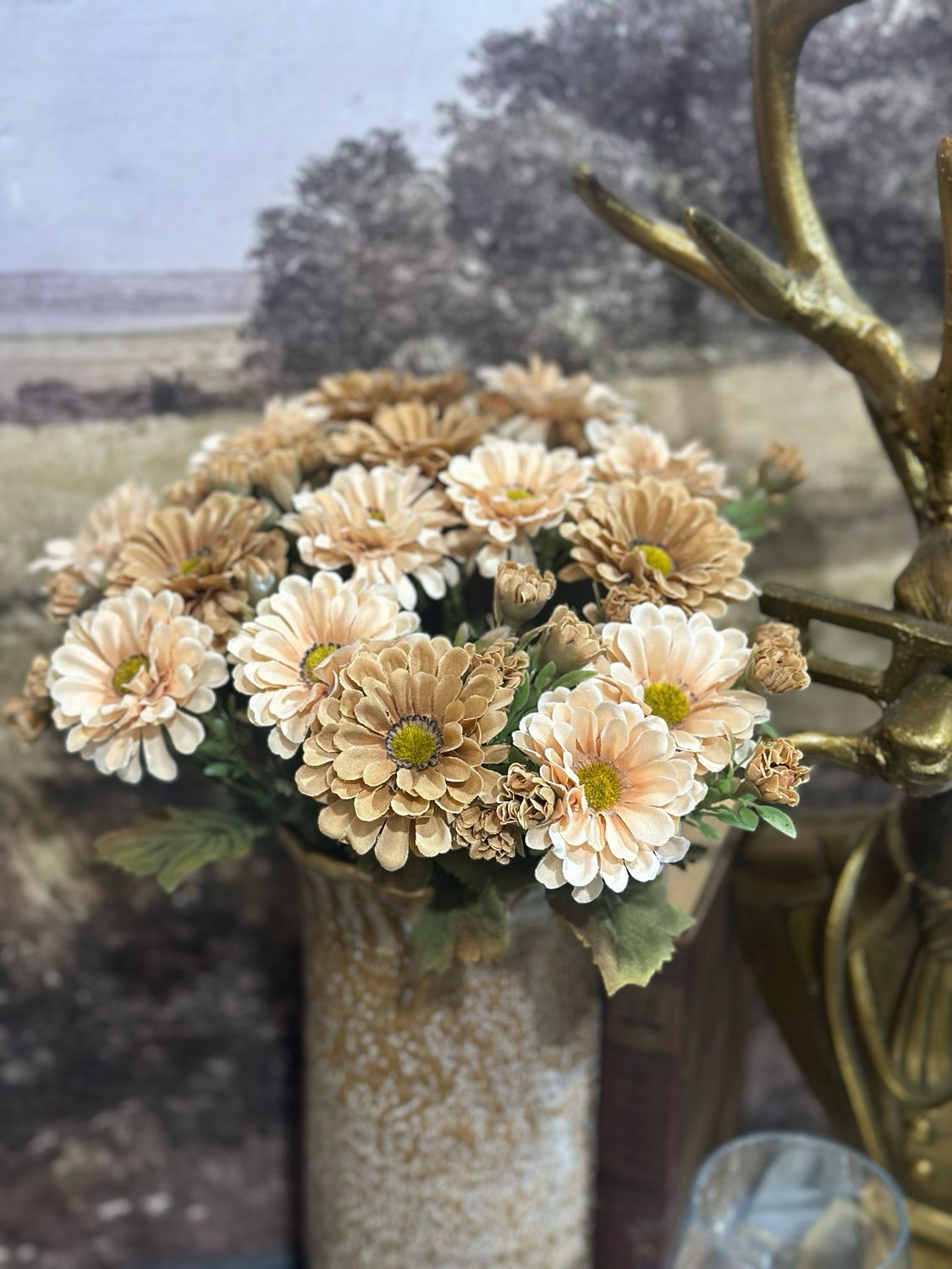 KKI 15" Beige Mum Bush