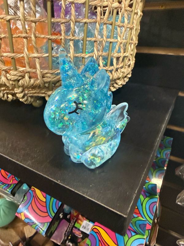 QD Blue Unicorn Glitter Squishy