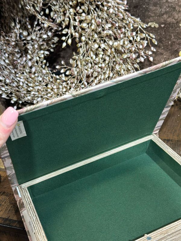 AB Sm Gold Embossed Thistles Book Box 8.75x6.5x1