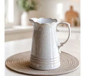 PDG 8" Beige Ceramic Pitcher