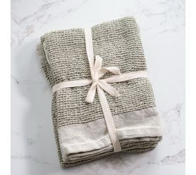 PDG S/2 Olive Waffle Towels