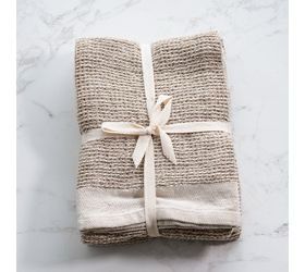 PDG S/2 Beige Waffle Towels