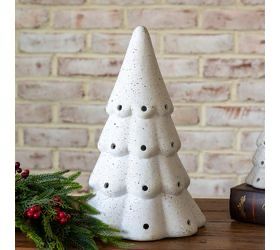 Pdg 12.8" White Christmas Tree Decor