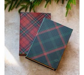 Pdg 8.4" Red Tartan Plaid Notebook