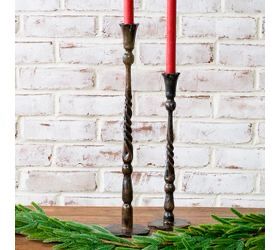 Pdg Lg Metal Twist Candle Holder 19"