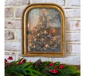 Pdg 12" Christmas Tree Gold Frame