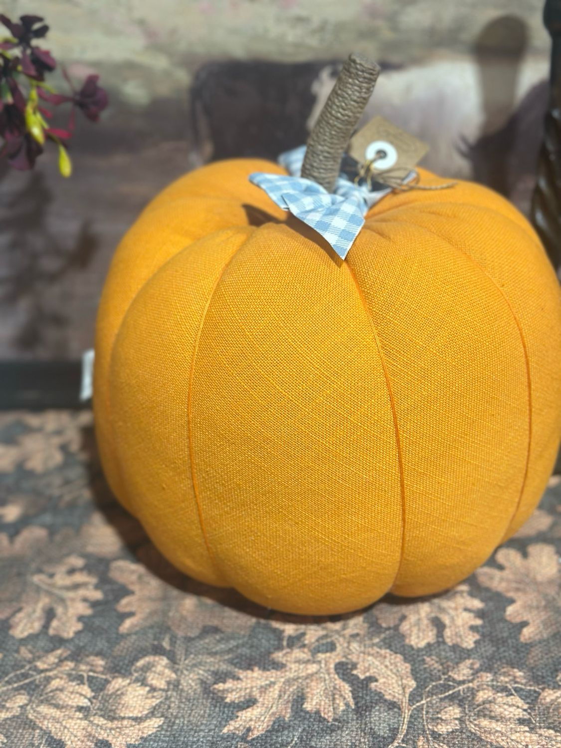 MP Md Fabric Topiary Pumpkin Orange 9x10
