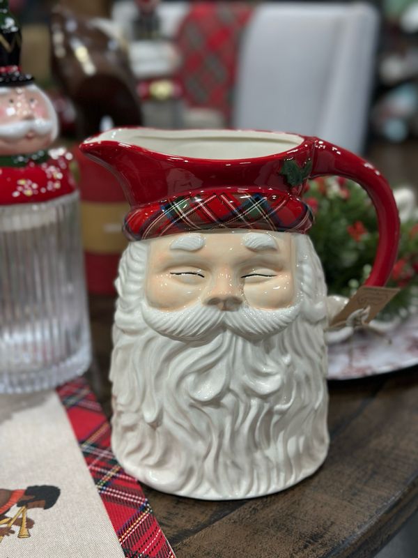 MP Santa Tartan Pitcher 8.5"